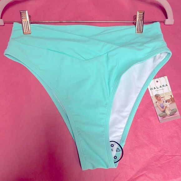 NWT Halara Aqua Crossover Bikini Bottom Swimsuit Sz M - Picture 2 of 6